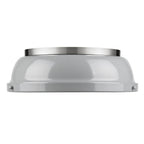 Golden Lighting 3602-14 PW-GY Pewter Yep By Golden Lighting Duncan 2-light Flush Mount In Pewter And Gray Shade Image 2