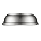 Golden Lighting Duncan Yep By Golden Lighting Duncan 2-light Flush Mount In Aged Brass And Pewter Shade