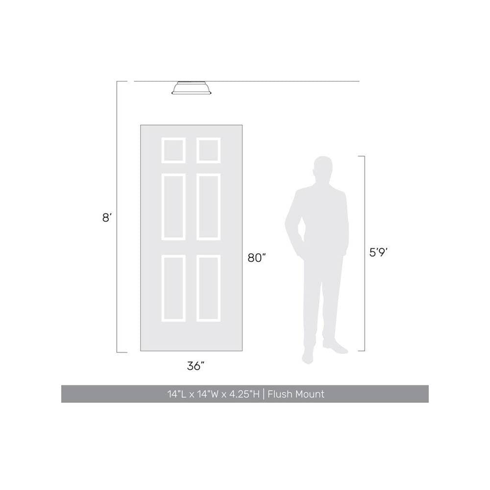 Golden Lighting 3602-14 RBZ-PW Rubbed Bronze Yep By Golden Lighting Duncan 2-light Flush Mount In Rubbed Bronze And Pewter Shade Image 2