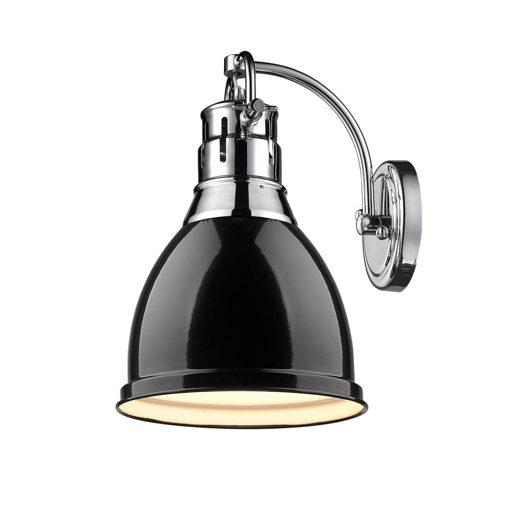 Golden Lighting Duncan Yep By Golden Lighting Duncan 1-light Wall Sconce In Chrome