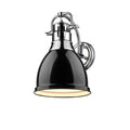 Golden Lighting 3602-1W CH-BK Chrome Yep By Golden Lighting Duncan 1-light Wall Sconce In Chrome Image 1