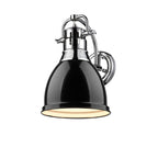 Golden Lighting 3602-1W CH-BK Chrome Yep By Golden Lighting Duncan 1-light Wall Sconce In Chrome Image 1