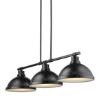 Golden Lighting 3602-3LP BLK-BLK Matte Black Yep By Golden Lighting Duncan 3-light Island Light In Matte Black Image 2