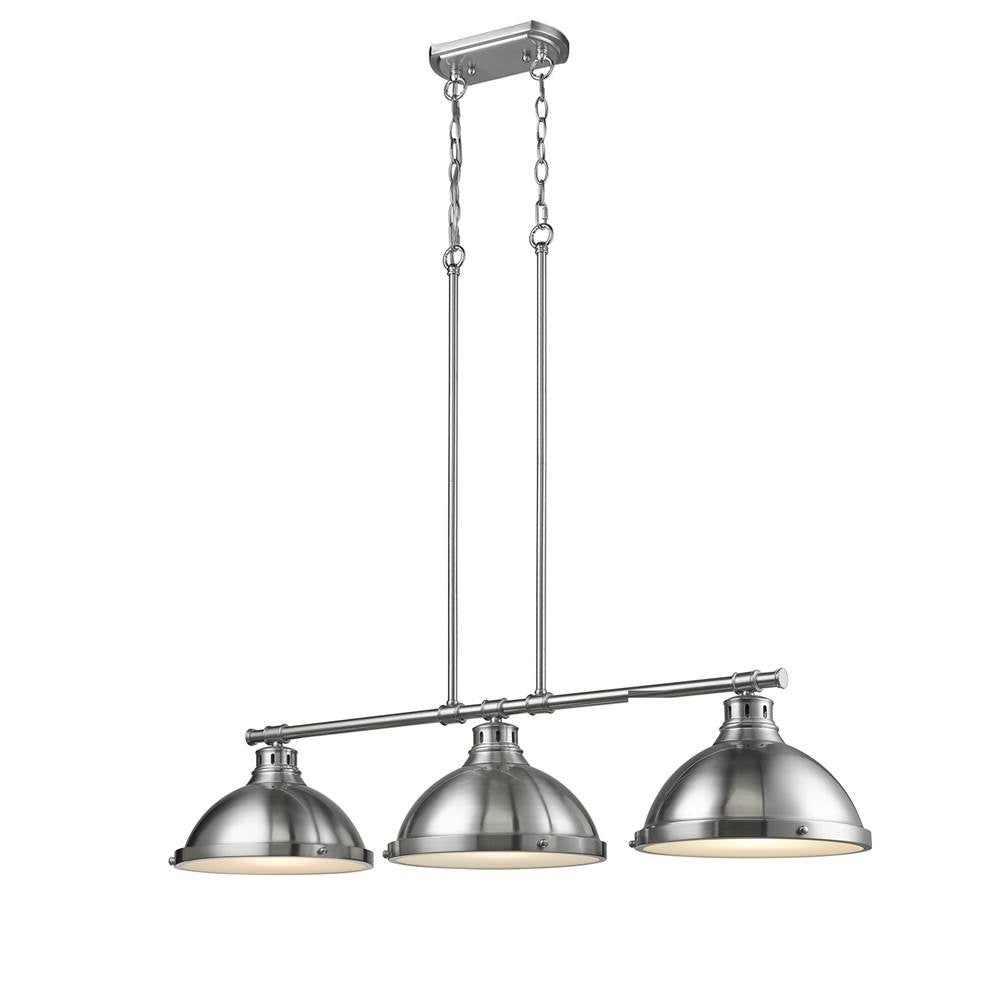Golden Lighting 3602-3LP PW-PW Pewter Yep By Golden Lighting Duncan 3-light Island Light In Pewter Image 2