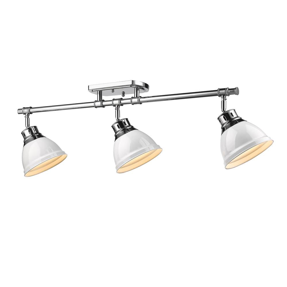 Golden Lighting Duncan Yep By Golden Lighting Duncan 3-light Semi-flush Mount In Aged Brass And White Shade
