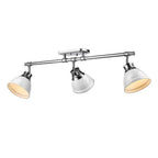 Golden Lighting 3602-3SF CH-WH Chrome Yep By Golden Lighting Duncan 3-light Semi-flush Mount In Chrome And White Shade Image 2
