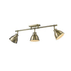 Golden Lighting Duncan Yep By Golden Lighting Duncan 3-light Semi-flush Mount In Aged Brass