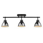 Golden Lighting 3602-3SF BLK-CH Matte Black Yep By Golden Lighting Duncan 3-light Semi-flush Mount In Matte Black And Chrome Shade Image 2