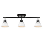 Golden Lighting 3602-3SF BLK-WHT Matte Black Yep By Golden Lighting Duncan 3-light Semi-flush Mount In Matte Black And Matte White Shade Image 3