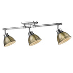 Golden Lighting Duncan Yep By Golden Lighting Duncan 3-light Semi-flush Mount In Aged Brass