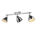 Golden Lighting 3602-3SF CH-CH Chrome Yep By Golden Lighting Duncan 3-light Semi-flush Mount In Chrome Image 3