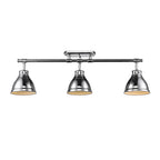 Golden Lighting 3602-3SF CH-CH Chrome Yep By Golden Lighting Duncan 3-light Semi-flush Mount In Chrome Image 2