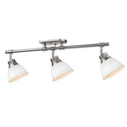 Golden Lighting Duncan Yep By Golden Lighting Duncan 3-light Semi-flush Mount In Aged Brass And Matte White Shade