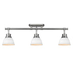 Golden Lighting 3602-3SF PW-WHT Pewter Yep By Golden Lighting Duncan 3-light Semi-flush Mount In Pewter And Matte White Shade Image 3