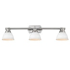 Golden Lighting 3602-3SF PW-WHT Pewter Yep By Golden Lighting Duncan 3-light Semi-flush Mount In Pewter And Matte White Shade Image 2