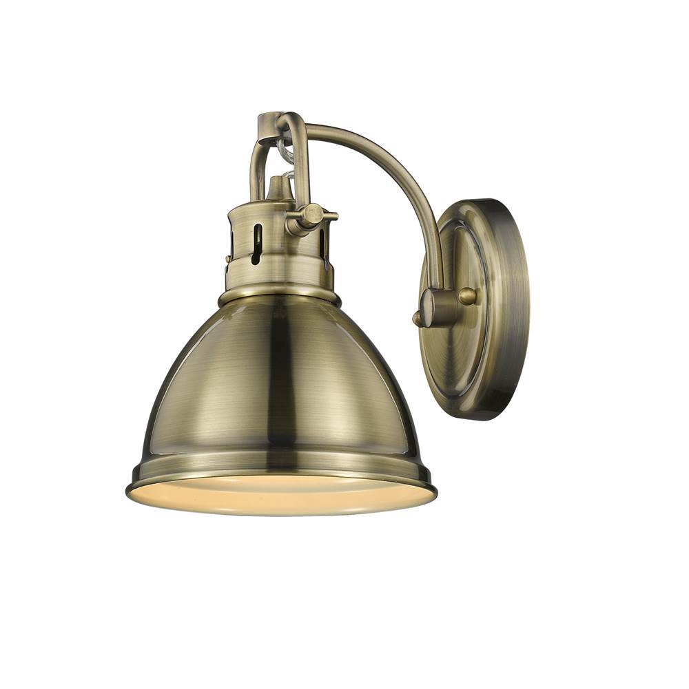 Golden Lighting 3602-BA1 AB-AB Aged Brass Yep By Golden Lighting Duncan 1-light Vanity In Aged Brass Image 1