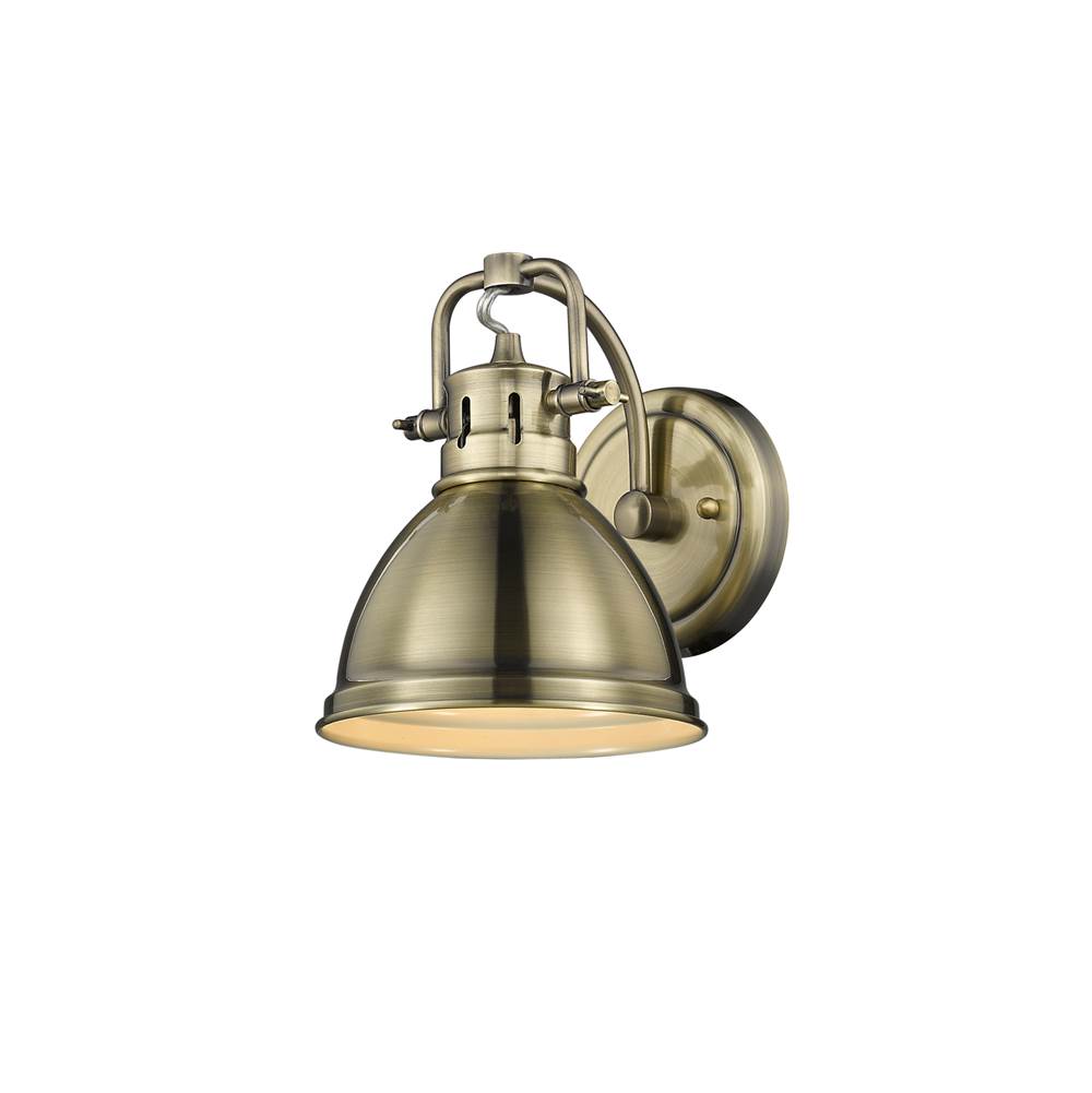 Golden Lighting Duncan Yep By Golden Lighting Duncan 1-light Vanity In Aged Brass