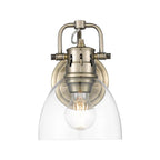 Golden Lighting 3602-BA1 AB-CLR Aged Brass Yep By Golden Lighting Duncan 1-light Vanity In Aged Brass And Clear Glass Image 1