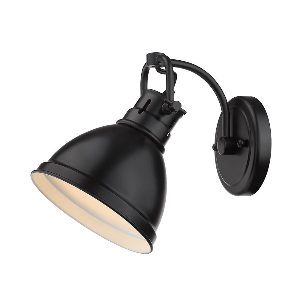 Golden Lighting 3602-BA1 BLK-BLK Matte Black Yep By Golden Lighting Duncan 1-light Vanity In Matte Black Image 2