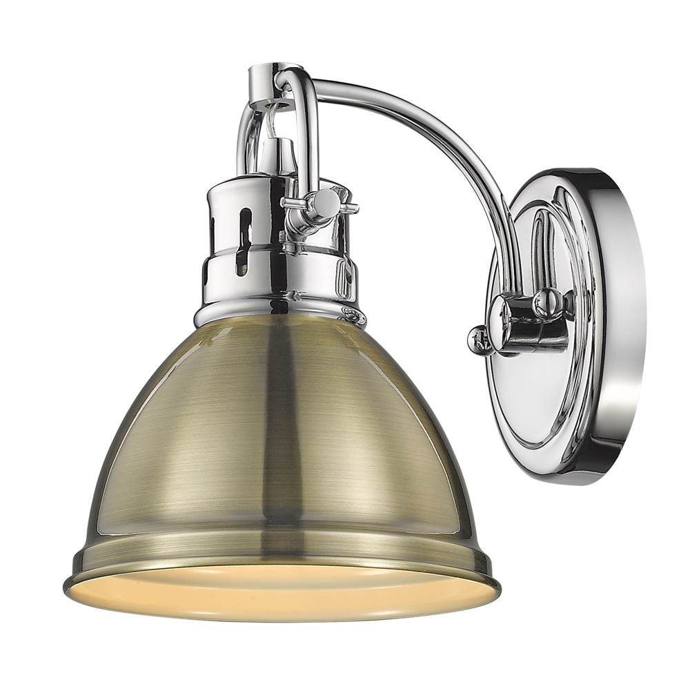 Golden Lighting Duncan Yep By Golden Lighting Duncan 1-light Vanity In Aged Brass