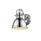 Golden Lighting Duncan Yep By Golden Lighting Duncan 1-light Vanity In Aged Brass And Chrome Shade