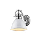 Golden Lighting Duncan Yep By Golden Lighting Duncan 1-light Vanity In Aged Brass And White Shade