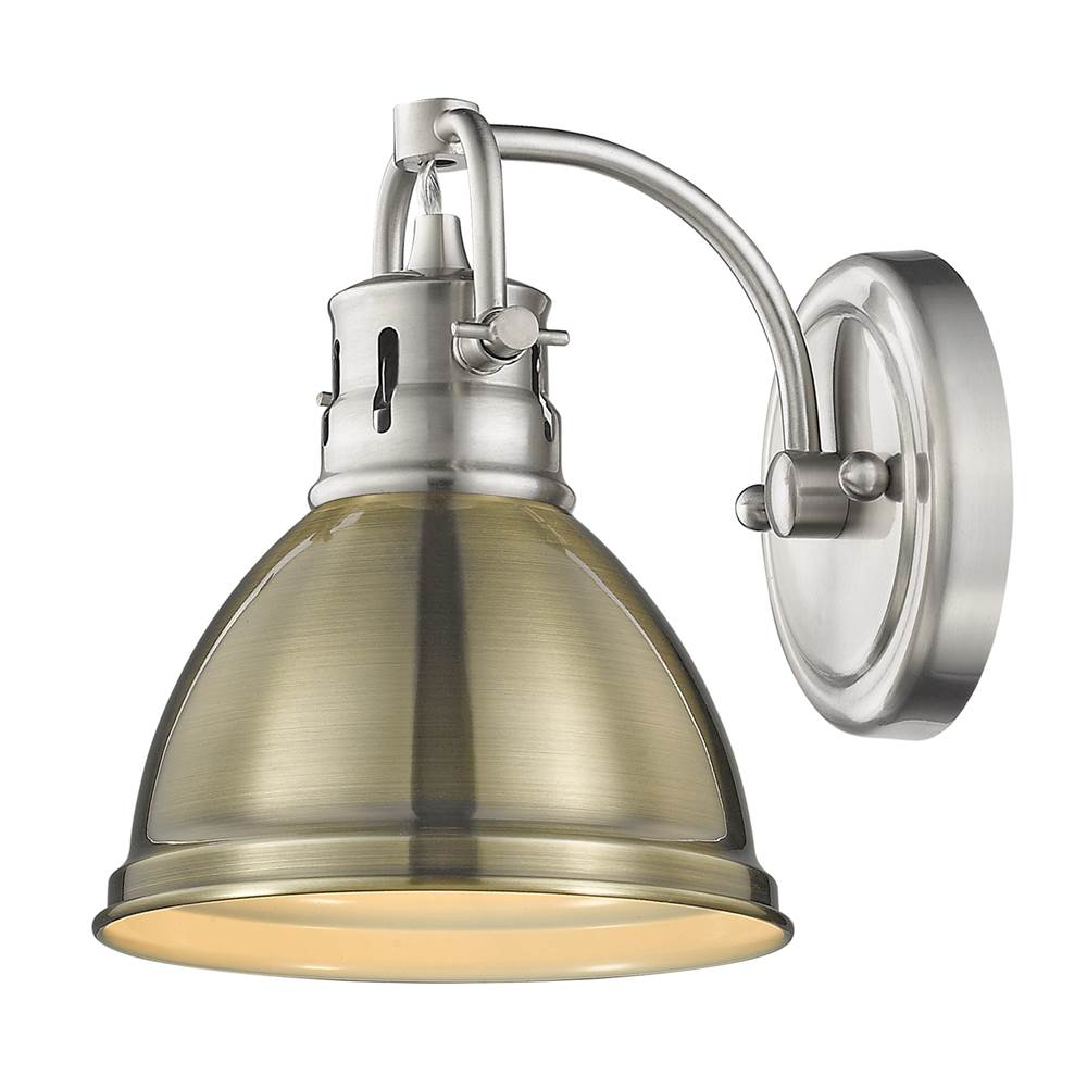Golden Lighting Duncan Yep By Golden Lighting Duncan 1-light Vanity In Aged Brass