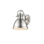 Golden Lighting Duncan Yep By Golden Lighting Duncan 1-light Vanity In Aged Brass And Pewter Shade