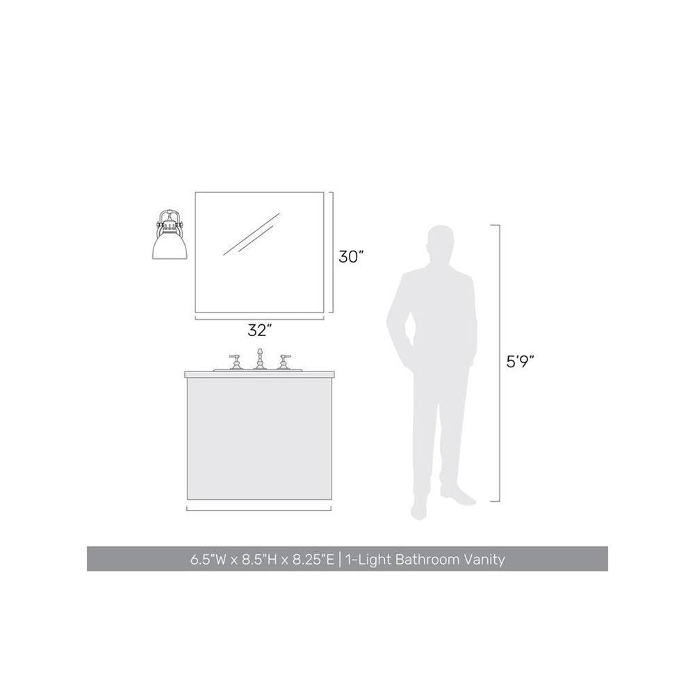 Golden Lighting 3602-BA1 RBZ-PW Rubbed Bronze Yep By Golden Lighting Duncan 1-light Vanity In Rubbed Bronze And Pewter Shade Image 2