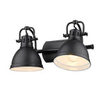 Golden Lighting 3602-BA2 BLK-BLK Matte Black Yep By Golden Lighting Duncan 2-light Vanity In Matte Black Image 3