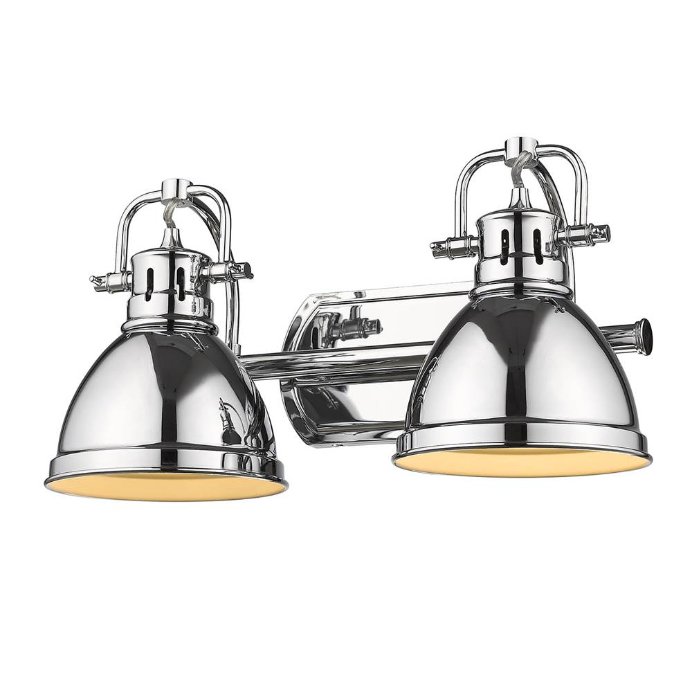 Golden Lighting 3602-BA2 CH-CH Chrome Yep By Golden Lighting Duncan 2-light Vanity In Chrome Image 3