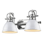 Golden Lighting Duncan Yep By Golden Lighting Duncan 2-light Vanity In Aged Brass And White Shade