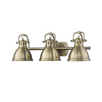Golden Lighting 3602-BA3 AB-AB Aged Brass Yep By Golden Lighting Duncan 3-light Vanity In Aged Brass Image 2