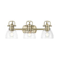 Golden Lighting 3602-BA3 AB-CLR Aged Brass Yep By Golden Lighting Duncan 3-light Vanity In Aged Brass And Clear Glass Image 1