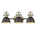 Golden Lighting 3602-BA3 AB-RBZ Aged Brass Yep By Golden Lighting Duncan 3-light Vanity In Aged Brass And Rubbed Bronze Shade Image 1