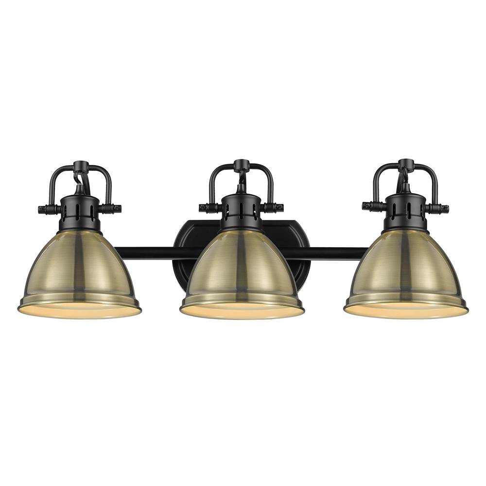 Golden Lighting Duncan Bcb Yep By Golden Lighting Duncan 3-light Vanity In Aged Brass