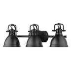 Golden Lighting 3602-BA3 BLK-BLK Matte Black Yep By Golden Lighting Duncan 3-light Vanity In Matte Black Image 2