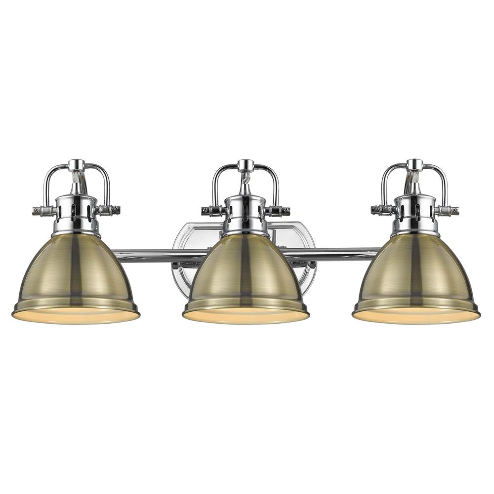 Golden Lighting Duncan Bcb Yep By Golden Lighting Duncan 3-light Vanity In Aged Brass