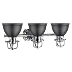 Golden Lighting 3602-BA3 CH-BLK Chrome Yep By Golden Lighting Duncan 3-light Vanity In Chrome And Matte Black Shade Image 2