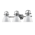 Golden Lighting Duncan Bcb Yep By Golden Lighting Duncan 3-light Vanity In Aged Brass And White Shade