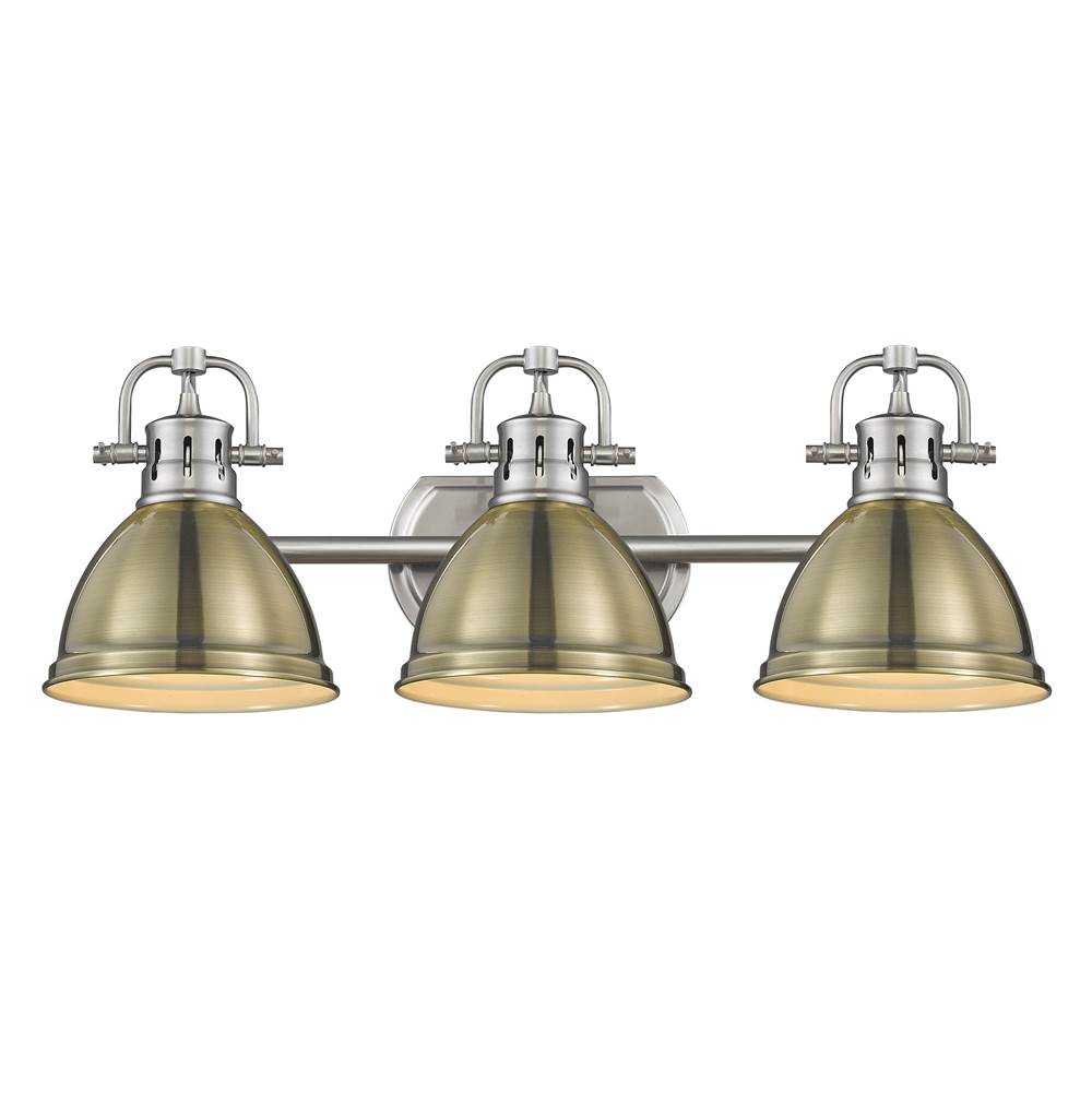 Golden Lighting Duncan Bcb Yep By Golden Lighting Duncan 3-light Vanity In Aged Brass