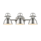 Golden Lighting 3602-BA3 PW-PW Pewter Yep By Golden Lighting Duncan 3-light Vanity In Pewter Image 2