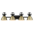 Golden Lighting Duncan Yep By Golden Lighting Duncan 4-light Vanity In Aged Brass