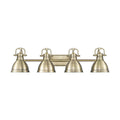 Golden Lighting 3602-BA4 AB-AB Aged Brass Yep By Golden Lighting Duncan 4-light Vanity In Aged Brass Image 1