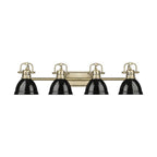 Golden Lighting 3602-BA4 AB-BK Aged Brass Yep By Golden Lighting Duncan 4-light Vanity In Aged Brass And Black Shade Image 1