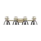 Golden Lighting 3602-BA4 AB-CH Aged Brass Yep By Golden Lighting Duncan 4-light Vanity In Aged Brass And Chrome Shade Image 1