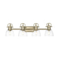 Golden Lighting 3602-BA4 AB-CLR Aged Brass Yep By Golden Lighting Duncan 4-light Vanity In Aged Brass And Clear Glass Image 1