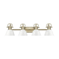 Golden Lighting 3602-BA4 AB-WH Aged Brass Yep By Golden Lighting Duncan 4-light Vanity In Aged Brass And White Shade Image 1