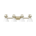 Golden Lighting 3602-BA4 AB-WHT Aged Brass Yep By Golden Lighting Duncan 4-light Vanity In Aged Brass And Matte White Shade Image 1