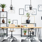 Golden Lighting 3602-L BLK-CLR Matte Black Yep By Golden Lighting Duncan 1-light 14in Chain Hung Pendant In Matte Black And Clear Glass Image 3
